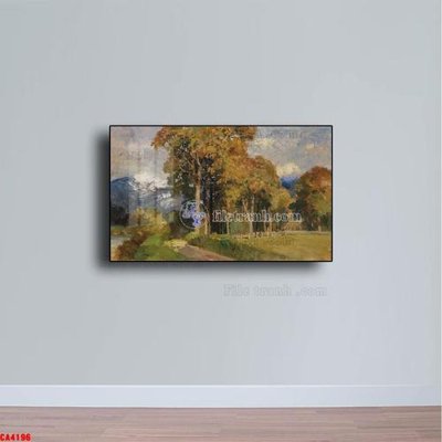 File ảnh Tranh sơn dầu phong cảnh châu âu CA4196 (gốc) in Hiflex