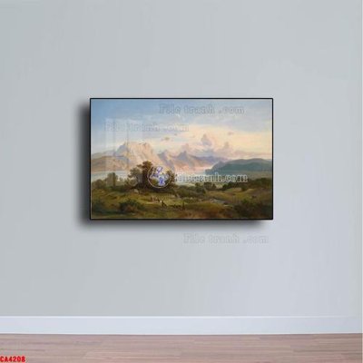 File in lụa Tranh sơn dầu phong cảnh châu âu CA4208 (tân cổ điển) Tranh sơn dầu phong cảnh châu âu CA4208