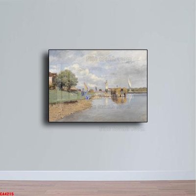 File gốc Tranh sơn dầu phong cảnh châu âu CA4215 (in mica) trang trí