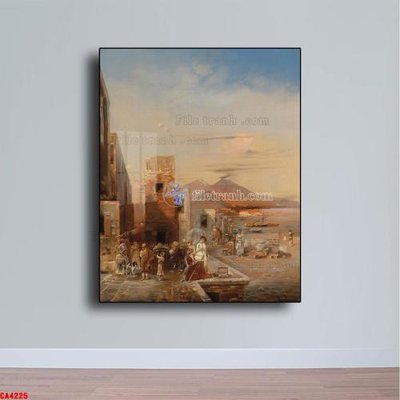 File tranh ảnh gốc Tranh sơn dầu phong cảnh châu âu CA4225 dùng cho in khổ lớn