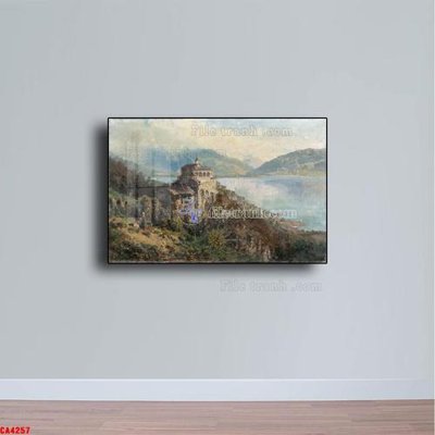 File gốc in ấn Tranh sơn dầu phong cảnh châu âu CA4257 chuẩn màu CMYK