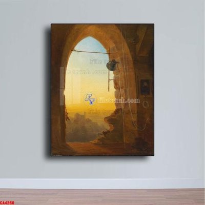 Chi tiết file ảnh Tranh sơn dầu phong cảnh châu âu CA4260 sắc nét