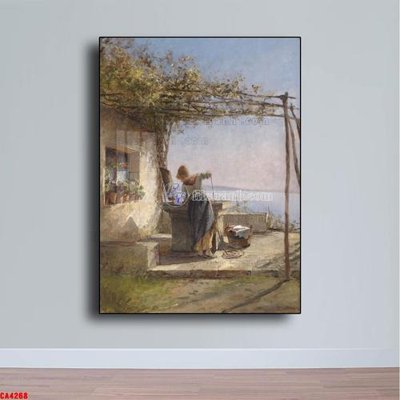 Tải file Tranh sơn dầu phong cảnh châu âu CA4268 (gốc) chủ đề tâm linh