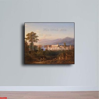 Tải file Tranh sơn dầu phong cảnh châu âu CA4288 (gốc) làm file in ấn