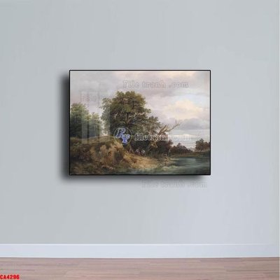 File gốc Tranh sơn dầu phong cảnh châu âu CA4296 (in lụa) chi tiết cao