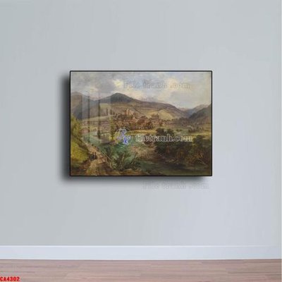 File tranh Tranh sơn dầu phong cảnh châu âu CA4302 (bản gốc) in lụa 5D