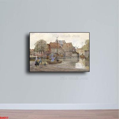 File PSD Tranh sơn dầu phong cảnh châu âu CA4317 (bản gốc) cho nhà in