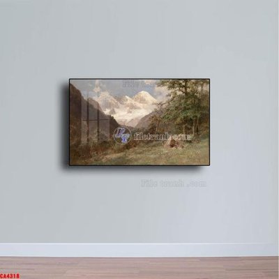 Tải file gốc Tranh sơn dầu phong cảnh châu âu CA4318 dùng cho in ấn