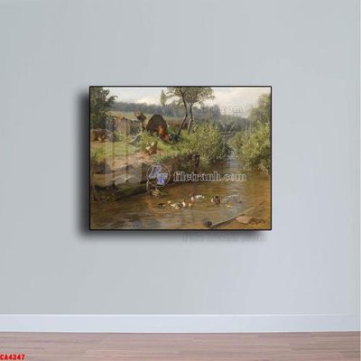 File tranh Tranh sơn dầu phong cảnh châu âu CA4347 (gốc) chủ đề con người