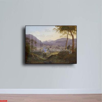 Hình ảnh file gốc in lụa Tranh sơn dầu phong cảnh châu âu CA4349