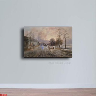 File in ấn Tranh sơn dầu phong cảnh châu âu CA4350 (bản gốc) từ file gốc