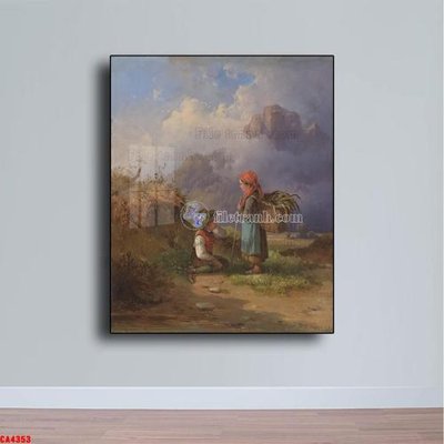 Tải file Tranh sơn dầu phong cảnh châu âu CA4353 (gốc) làm tranh treo tường