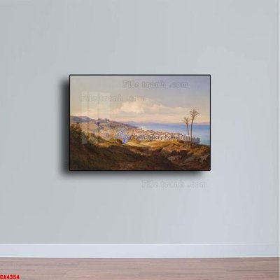 File in trần Tranh sơn dầu phong cảnh châu âu CA4354 (bản gốc) trời sao