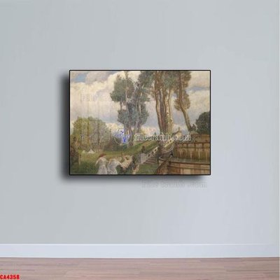File gốc in ấn Tranh sơn dầu phong cảnh châu âu CA4358 độ phân giải cao