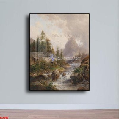 File in trần Tranh sơn dầu phong cảnh châu âu CA4363 (bản gốc) 5D