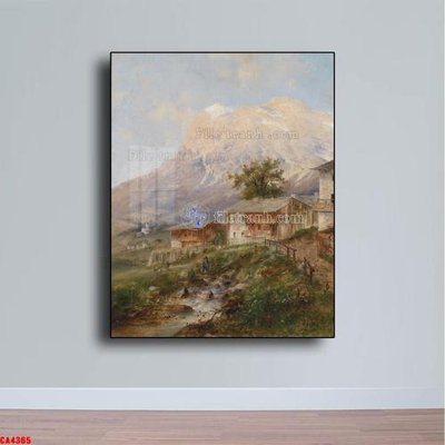 File in ấn Tranh sơn dầu phong cảnh châu âu CA4365 (bản gốc) cao cấp