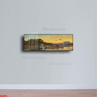 File in trần Tranh sơn dầu phong cảnh châu âu CA4370 (bản gốc) đại dương