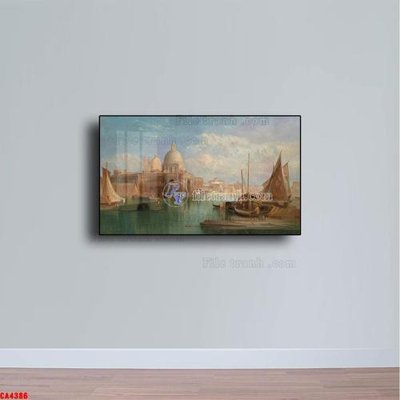 File in ấn Tranh sơn dầu phong cảnh châu âu CA4386 (bản gốc) sắc nét