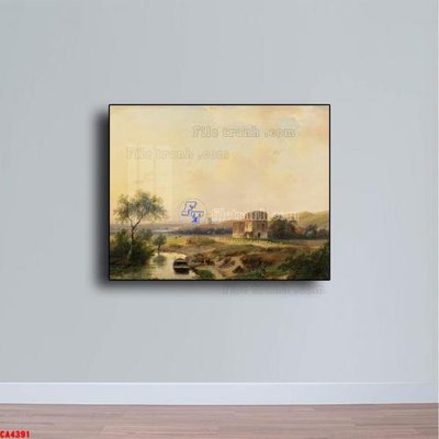 File gốc Tranh sơn dầu phong cảnh châu âu CA4391 (cho in UV) siêu nét