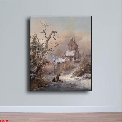 Download file Tranh sơn dầu phong cảnh châu âu CA4396 (gốc) in mica cao cấp