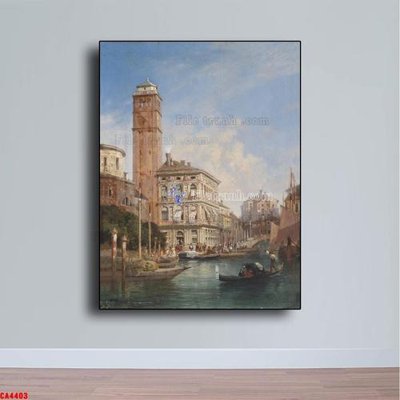 Download file gốc Tranh sơn dầu phong cảnh châu âu CA4403 (in lụa) nghệ thuật