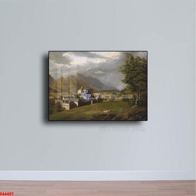 File gốc Tranh sơn dầu phong cảnh châu âu CA4427 (trang trí) phòng làm việc