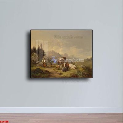 File ảnh Tranh sơn dầu phong cảnh châu âu CA4435 (gốc) trang trí khách sạn