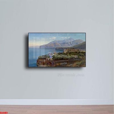 File in mica Tranh sơn dầu phong cảnh châu âu CA4461 (bản gốc) siêu trong