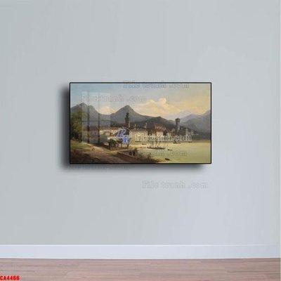 Download file tranh Tranh sơn dầu phong cảnh châu âu CA4466 (file gốc PSD)