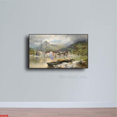 Tải về hình ảnh gốc Tranh sơn dầu phong cảnh châu âu CA4476 sắc nét
