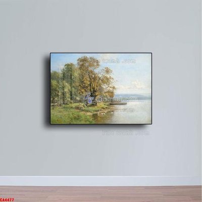 File in trần Tranh sơn dầu phong cảnh châu âu CA4477 (file gốc) xuyên sáng