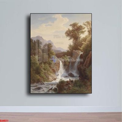 File gốc Tranh sơn dầu phong cảnh châu âu CA4511 (AI/EPS) cho in ấn