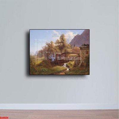 File PSD Tranh sơn dầu phong cảnh châu âu CA4524 (chất lượng in ấn)