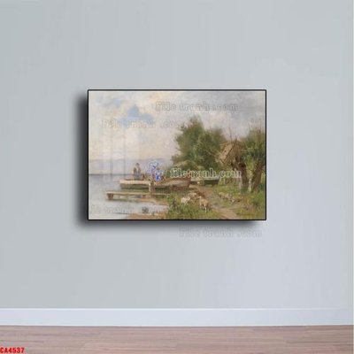 File tranh Tranh sơn dầu phong cảnh châu âu CA4537 (file gốc) chủ đề phong thủy