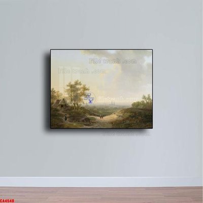 File tranh Tranh sơn dầu phong cảnh châu âu CA4548 (bản gốc) in lụa dán tường