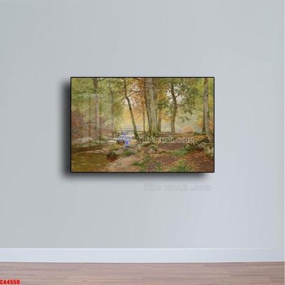 File gốc Tranh sơn dầu phong cảnh châu âu CA4550 (in tráng gương) hiện đại