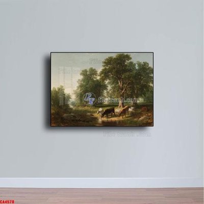 File tranh gốc Tranh sơn dầu phong cảnh châu âu CA4578 chủ đề hiện đại