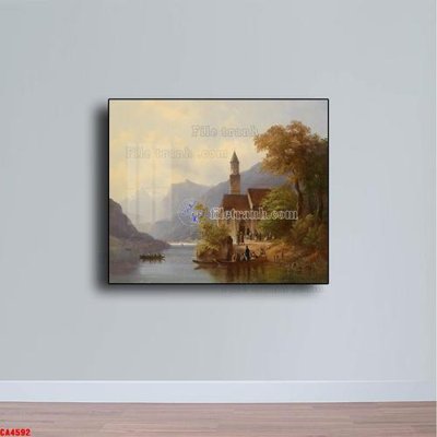 Tải file Tranh sơn dầu phong cảnh châu âu CA4592 (gốc) in ấn ngay lập tức