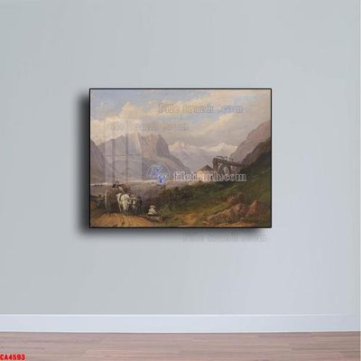 File PSD Tranh sơn dầu phong cảnh châu âu CA4593 (bản gốc) độ phân giải cao
