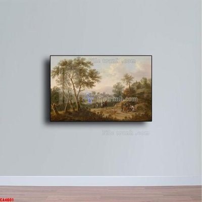 File in ấn chuyên nghiệp Tranh sơn dầu phong cảnh châu âu CA4601 (file gốc)