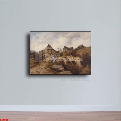 File gốc Tranh sơn dầu phong cảnh châu âu CA4605 (trang trí) phòng làm việc