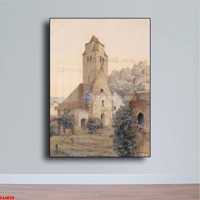 File tranh in trần 3D Tranh sơn dầu phong cảnh châu âu CA4629 (ảnh gốc)