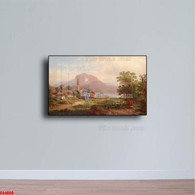 Tải file Tranh sơn dầu phong cảnh châu âu CA4650 (ảnh gốc) in gạch 3D