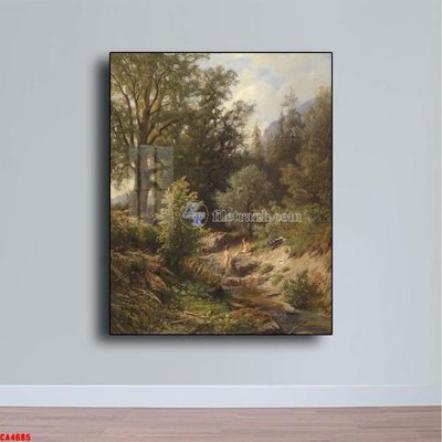 File tranh gốc Tranh sơn dầu phong cảnh châu âu CA4685 chủ đề hiện đại