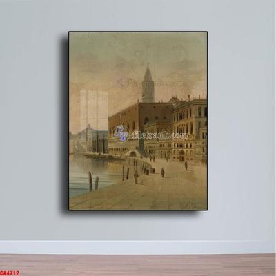 File PSD Tranh sơn dầu phong cảnh châu âu CA4712 (nguyên gốc) chất lượng cao