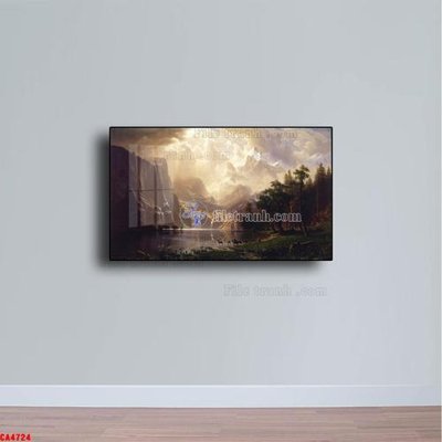 Download file gốc Tranh sơn dầu phong cảnh châu âu CA4724 (in lụa) hoa lá