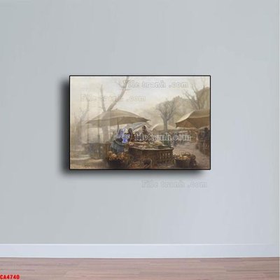 File in mica Tranh sơn dầu phong cảnh châu âu CA4740 (bản gốc) sắc sảo