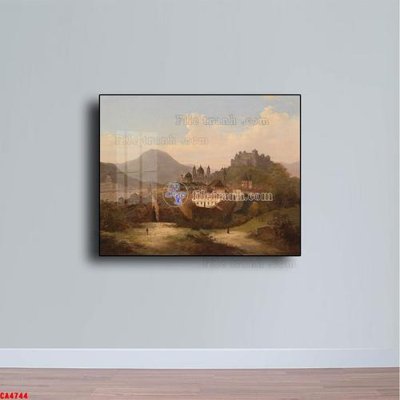 File gốc Tranh sơn dầu phong cảnh châu âu CA4744 (in lụa) tranh thuận buồm