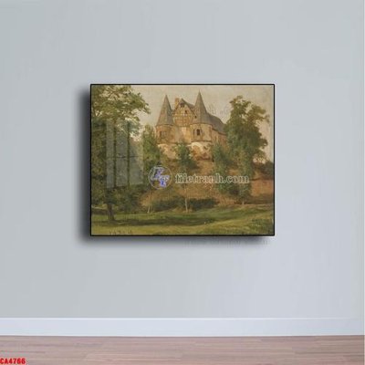 Chi tiết file ảnh Tranh sơn dầu phong cảnh châu âu CA4766 sắc nét
