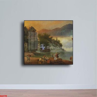File tranh quảng cáo Tranh sơn dầu phong cảnh châu âu CA4779 (download file gốc)